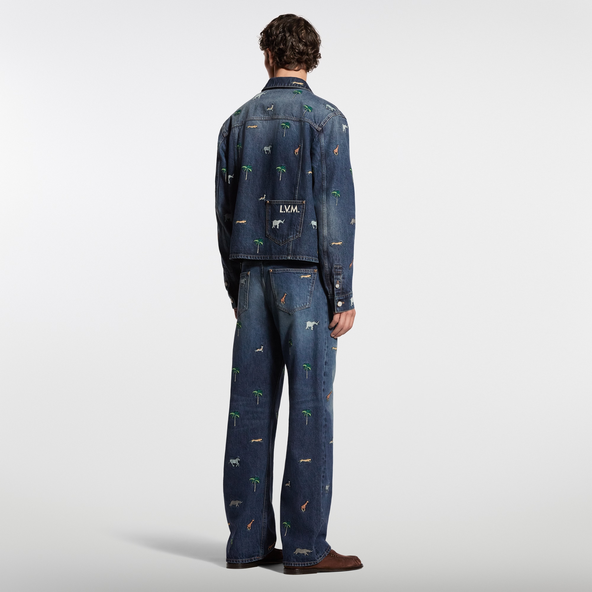 LV x The Darjeeling Limited Embroidered Denim Skate Pants - New